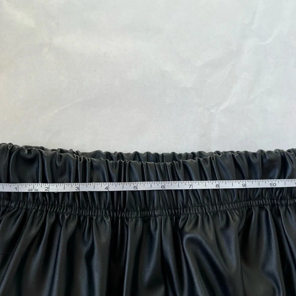 Storets Faux leather jogger black pants trousers elastic high waist size m - Picture 10 of 12